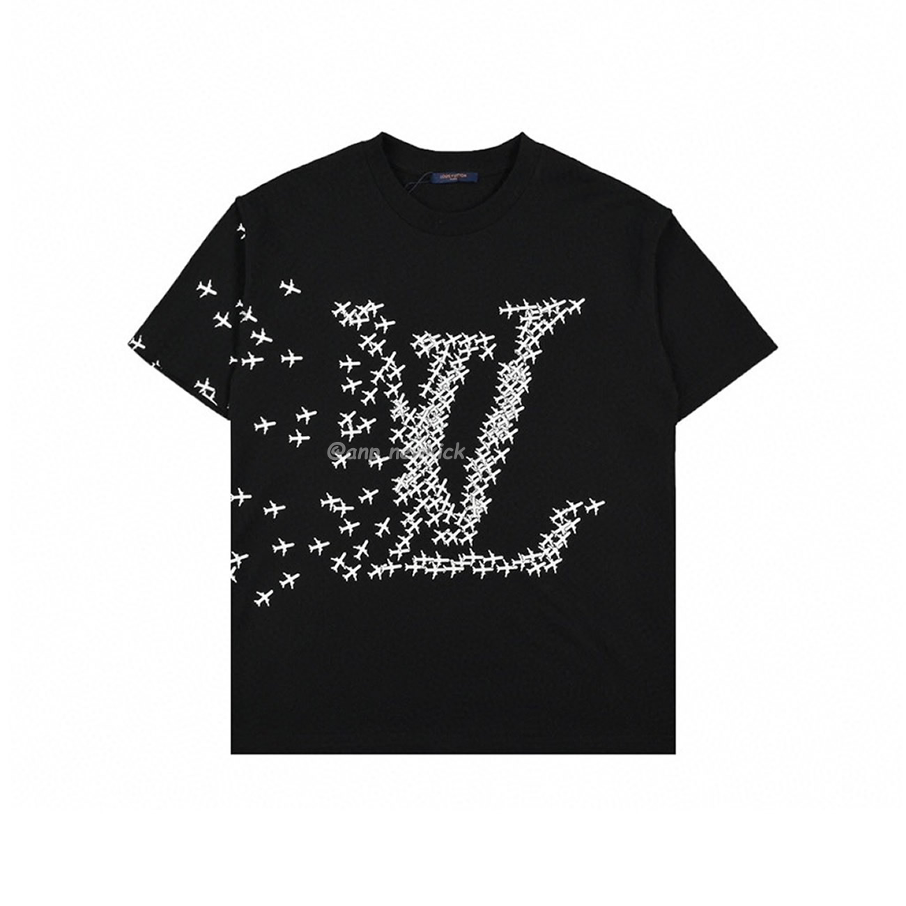 Louis Vuitton 20ss Small Aircraft Logo Printing Short Sleeved T Shirt (2) - newkick.cc